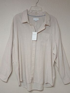 Free Assembly Stripe Button-Down Shirt